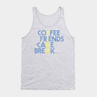 Coffe Friends Cake break Fika Tank Top